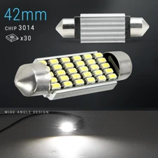 2X 42 MM Festoon 3014 Chip LED Map/Dome Interior Light Bulbs 6000K White 