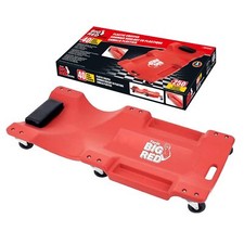 Torin Big Red 40 Inch Rolling Garage Shop Creeper with Storage and Headrest