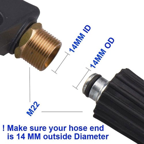 1/4" High Pressure Washer Gun 4000 PSI Car Wash Foam Spray Short Wand w/ Nozzle - Picture 7 of 25