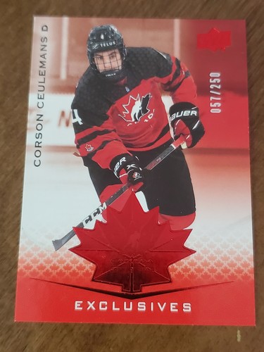 2021-22 UD Team Canada Juniors CORSON CEULEMANS #20 Exclusives 057/250
