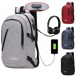 Mochila Con USB De Ordenador Portátil Para Hombre Mujer Bolso Casual  Antirrobos | eBay