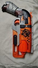 Nerf zombie strike hammersShot Dart Blaster toy gun VINTAGE orange gray WORKING