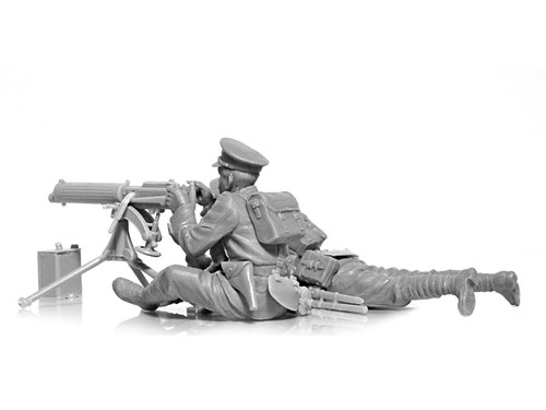 ICM 35713 Scale model figures kit 1:35 WWI British Vickers MG Crew (2 figures) - Picture 5 of 24