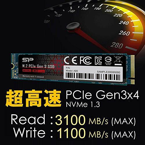 Silicon Power SSD 256GB 3D TLC NAND M.2 2280 PCIe 3.0 x 4 SP256GB