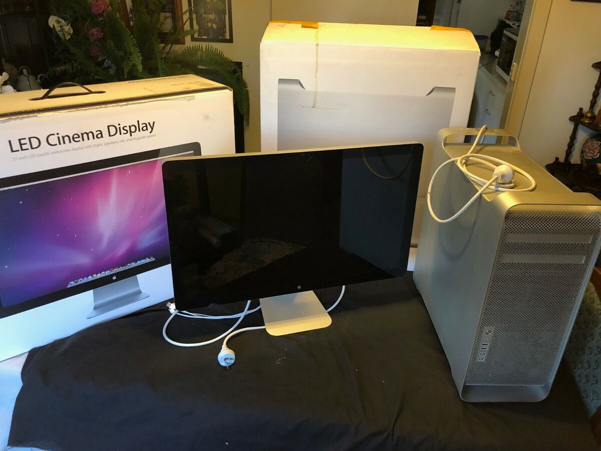 Apple Mac Pro Mid 2010 16GB RAM 256 GB OWC SSD + Cinema Display + Original  Boxes