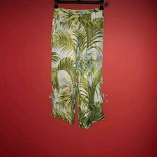 Tommy Bahama Vintage Women's 100 Silk Shell  Lining Cropped Pants Size 2