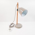 Contemporary Marks & Spencer Grey Painted Metal & Wooden Adjustable Desk Lamp