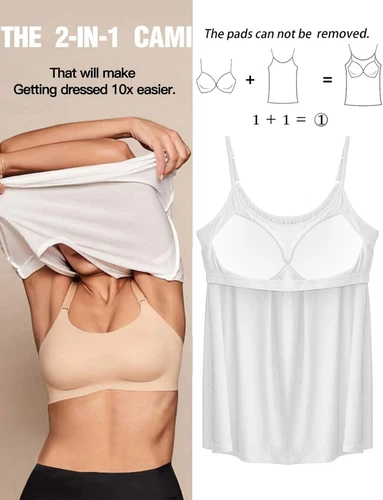 Women Plus Size Tank Tops Loose Casual Summer Top Pleated Flowy Adjustable Strap - Picture 6 of 55