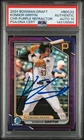 KONNOR GRIFFIN Signed Auto 2024 1st Bowman Fuchsia Refractor /199 PSA Auto 10
