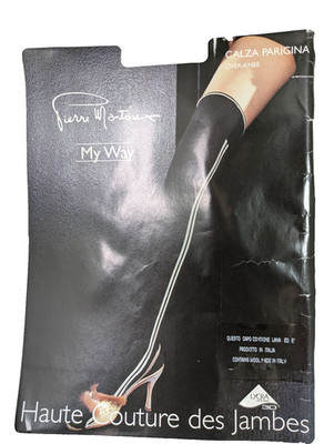 Thigh High Pierre Mantoux Vintage Italian Wool Neiman Marcus Over Knee Sock L/XL