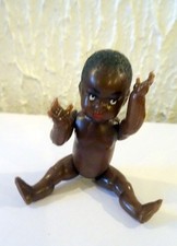 Poupée Ancienne Petitcollin Mignonnette - Celluloïd Négri 13 Cm - France