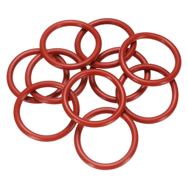 10 StüCk Silikon-O-Ring 28X22X3Mm Dichtung FüR Plumbing, Rot-image