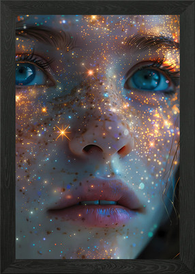 Göttin schönes Auge gerahmtes Wandbild Poster Leinwanddruck Bild