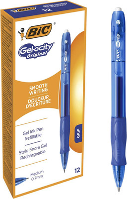 BIC Gel-Ocity Original Tintenroller, Gelstifte in Blau, Strichstärke Medium, Nac