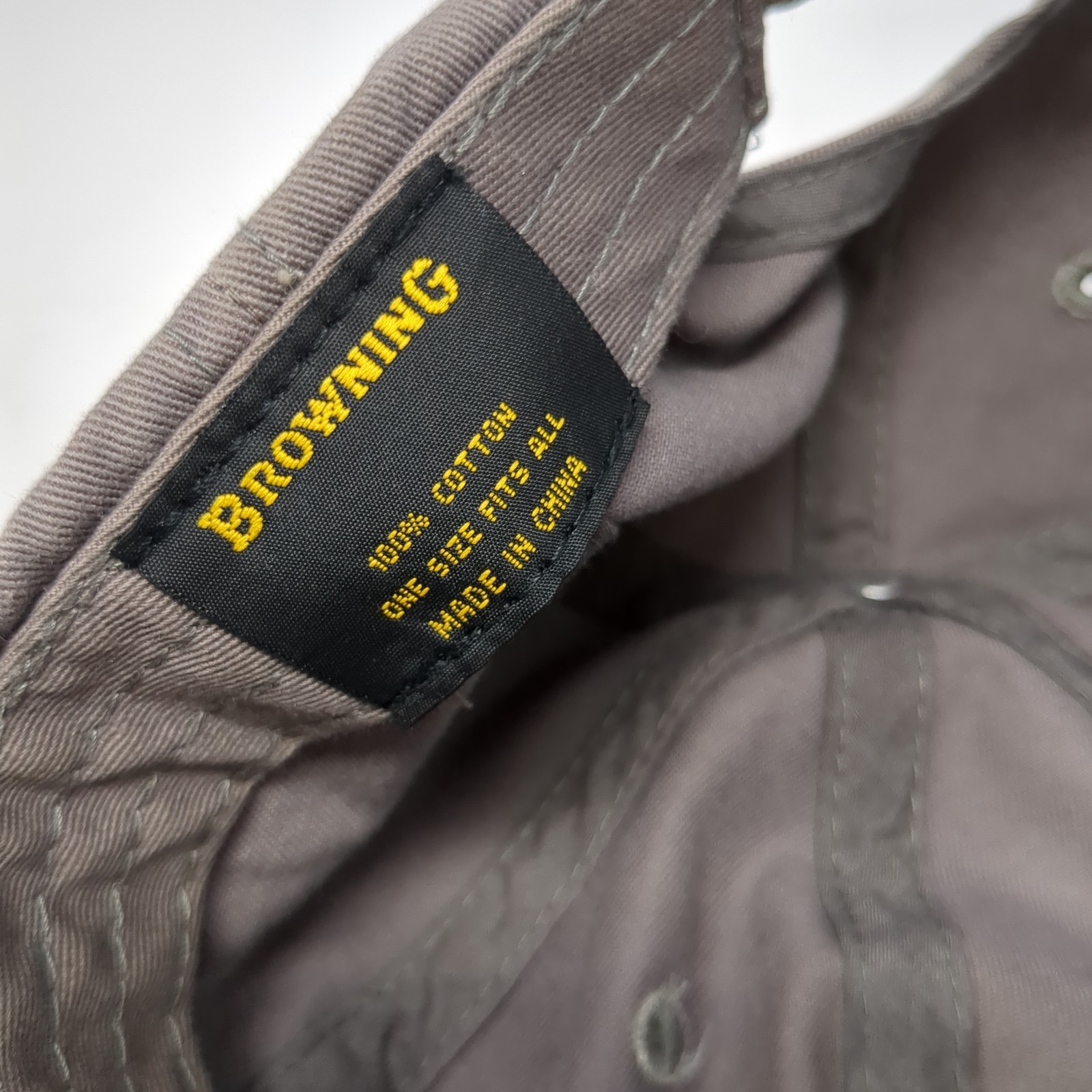 Browning Strapback Hat Gray One Size Embroidered … - image 9