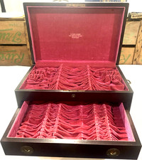 Vintage S Kind & Sons Mahogany Wood Flatware ...