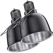 ReptiKing Reptile Light Fixture, 2-Pack 5.5'' Deep Dome Reptile Light/Heat