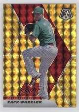 2021 Panini Mosaic Reactive Yellow Mosaic Prizm Zack Wheeler #50 10ou