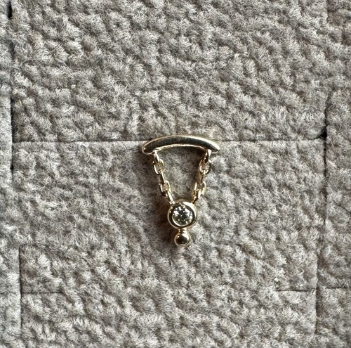 Helena - 14K GoldMedieval-Inspired CZDangle Threadless End