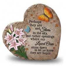 Memorial Garden Stone, 10 inch Garden Stepping Stones, Resin Memory Plaques