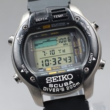 [EXC+5] Vintage SEIKO M796-5A10 Scuba Diver's 200m Men Digital Qz Watch JP U490