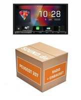 Autoradio Kenwood DMX8021DABS FüR Peugeot 207 + PDC (Wireless) Apple Carplay (Wi
