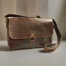 Jack Georges Voyager Olivia Crossbody Bag, Hand-stained Buffalo Leather Brown