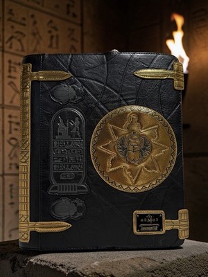 NWT Loungfly Mummy Book Of The Dead Backpack Hieroglyphic Details HTF Loungefly The Mummy Book of the Dead Universal Mini Backpack  main image 4