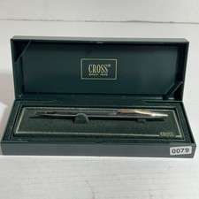 USED CROSS Ballpoint pen metal Silver Silver stationery