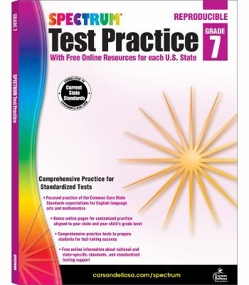Test Practice, Grade 7 Paperback Carson Dellosa Education