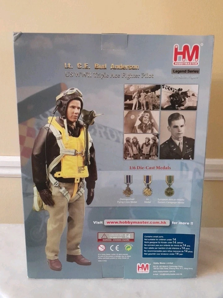 SIN SELLAR Hobby Master HF0002 1:6 Lt. C.E. Bud Anderson US WWII Fighter Pilot Foto 3 de 4