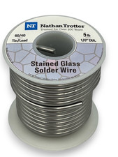 60/40 Solder for Stained Glass - 24.95 lb. /.125  dia. 5 lb. spool 