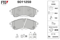 Bremsbelagsatz Scheibenbremse FTE 9011259 FüR Ford Ranger TKE Ecoblue 4X4 Tdci