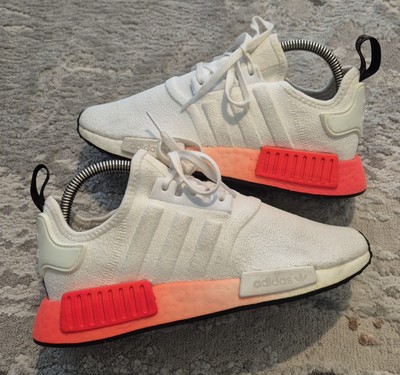 Adidas NMD R1 UK 5 Cloud White Solar Red Limited Boost Comfort Sneaker 