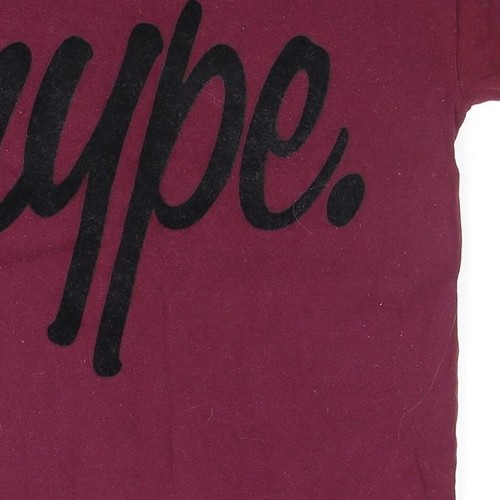 Hype Men's Burgundy Logo T-Shirt, Size S - Picture 12 of 12