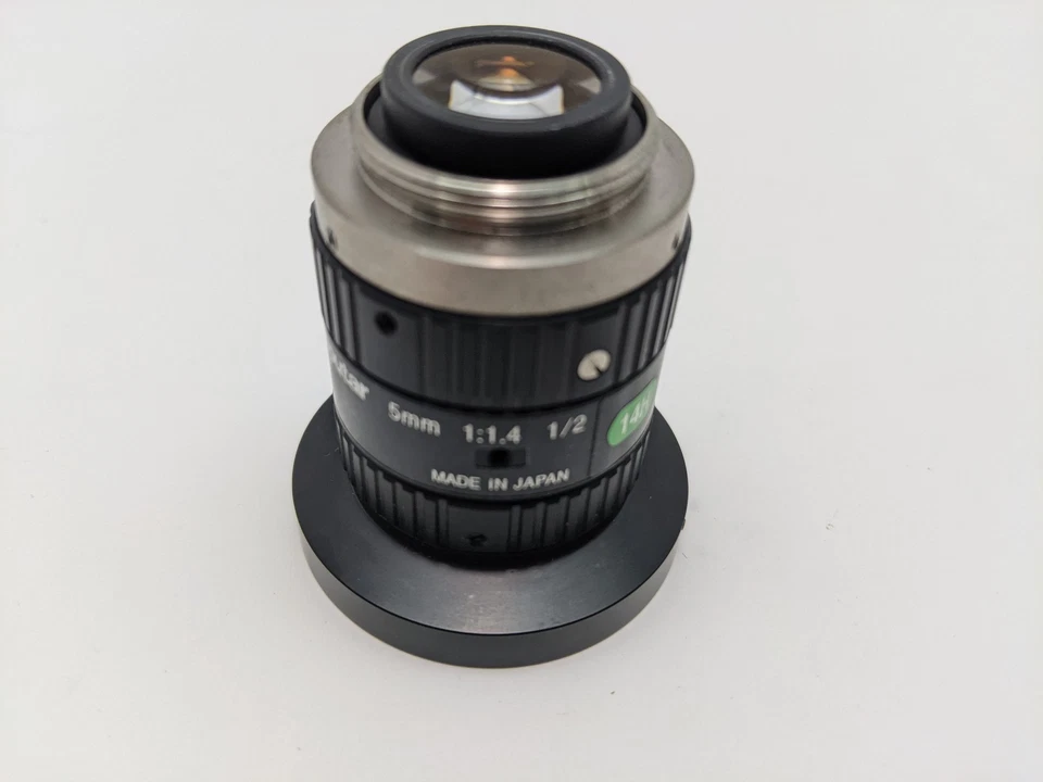 Computar 5mm F1.4 C-Mount Lens 1/2" Manual Iris Wide Angle Japan - Image 2 of 4