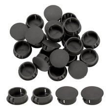 Leichte Schwarze Lochstopfen 50 Stk. 1" Kunststoff f&uuml;r runde L&ouml;cher