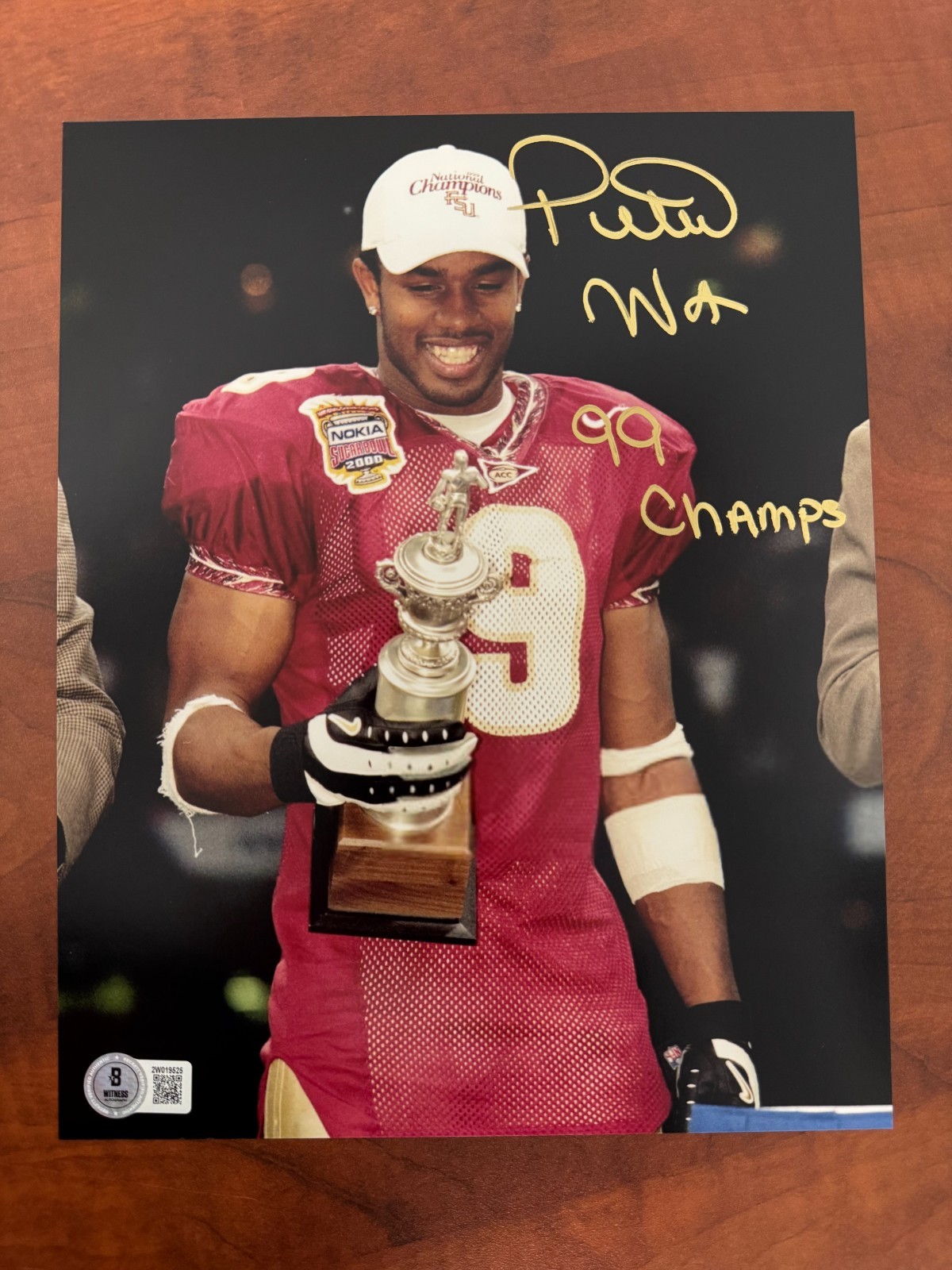 Peter Warrick Autographed Signed Florida State Seminoles 8 X 10 Photo BECKETT AUTHENTICATED 
