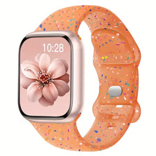 Shinny Powder Flowers Sport Bands Compatible with Apple Watch Band 38mm 40mm 41m
