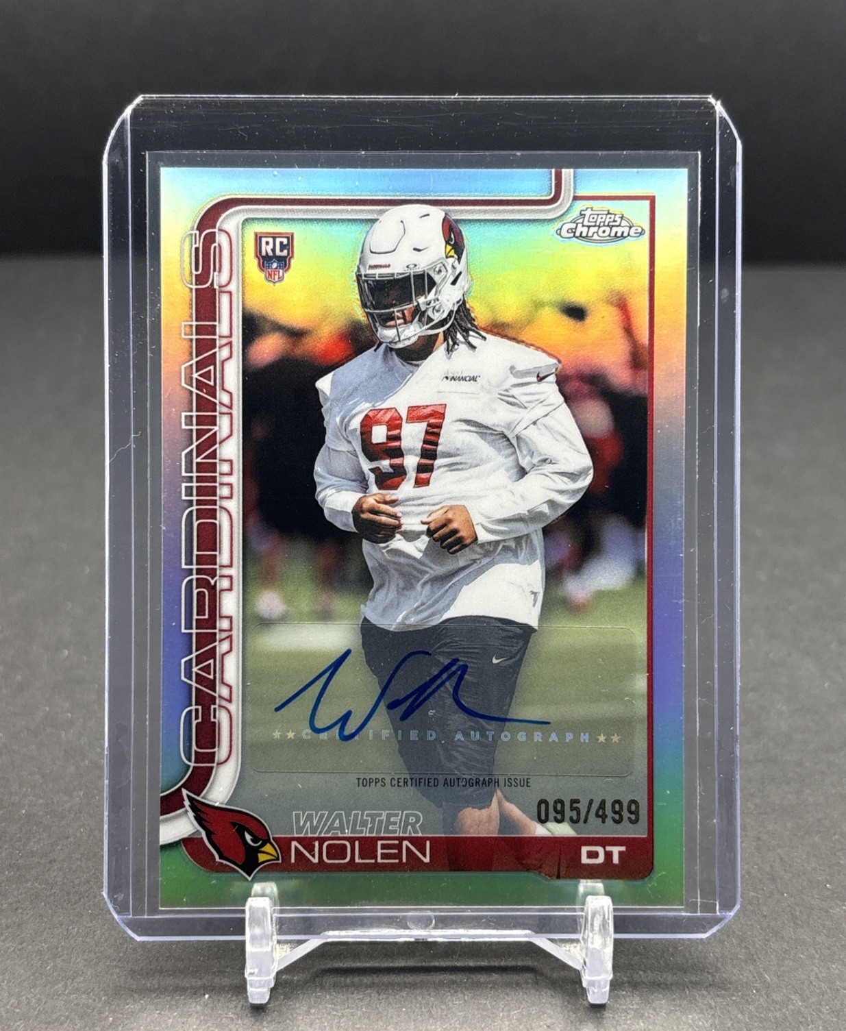 2025 TOPPS CHROME NFL #RA-WN Walter Nolen Cardinals RC Auto Refractor /499