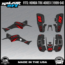 Graphics Kit for ATV Honda TRX 400EX (1999-2004) Predator Series - RED-SHIFT