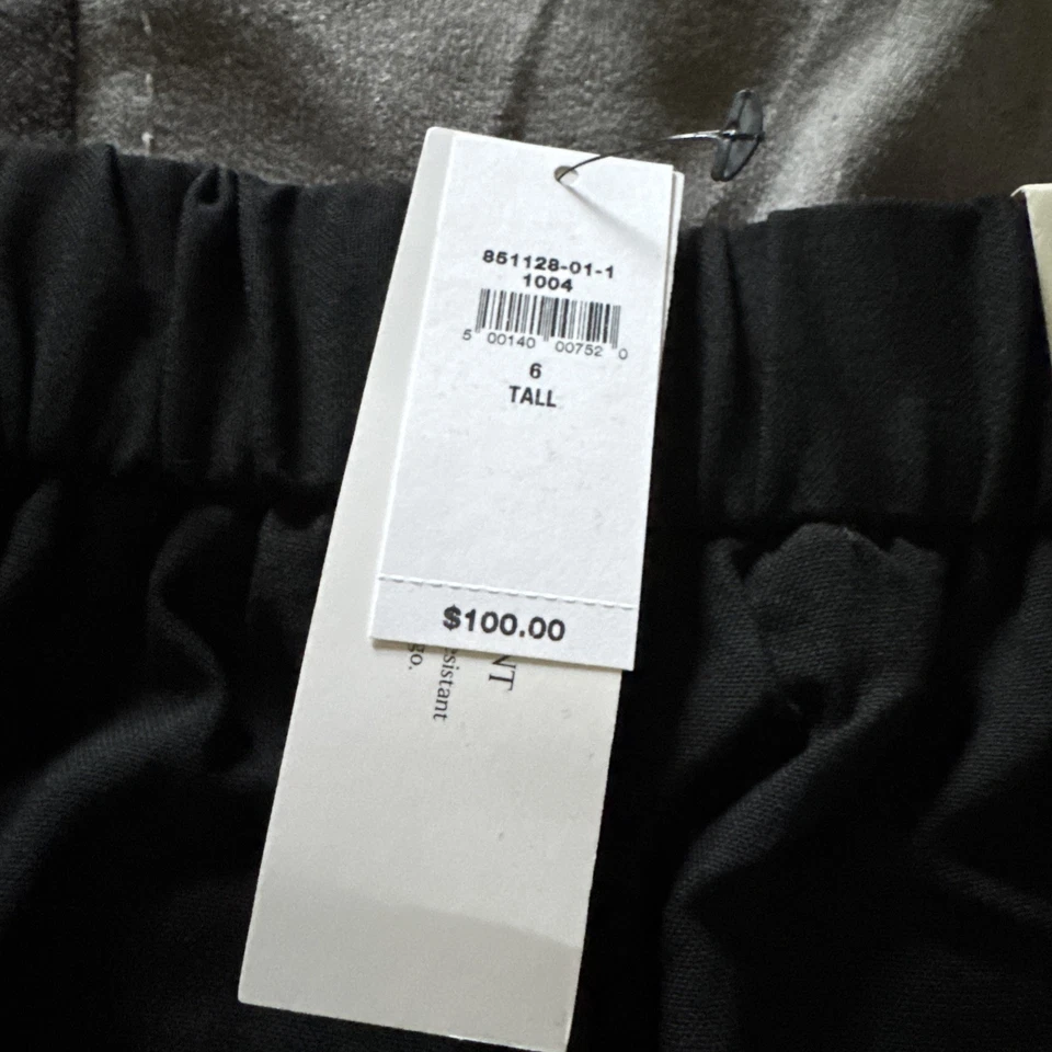 Pantalones Banana Republic talla 6 ALTOS Hayden pierna ancha negros NUEVOS #851128 Foto 2 de 4