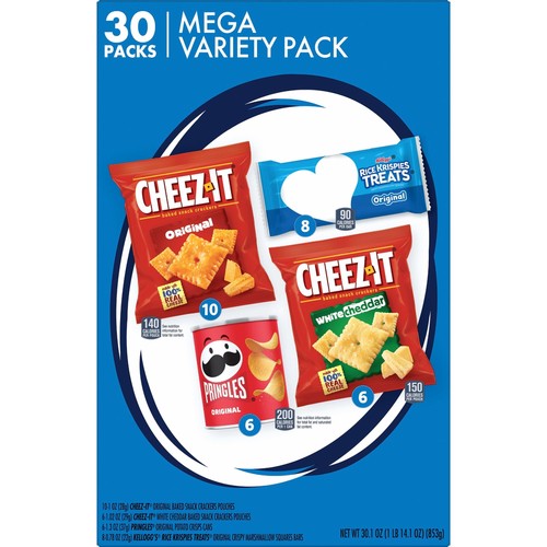 Cheez-It, Pringles & Rice Krispies Golosinas Snacks Mega Variedad Paquete, 30.1oz Bo... - Imagen 3 de 8