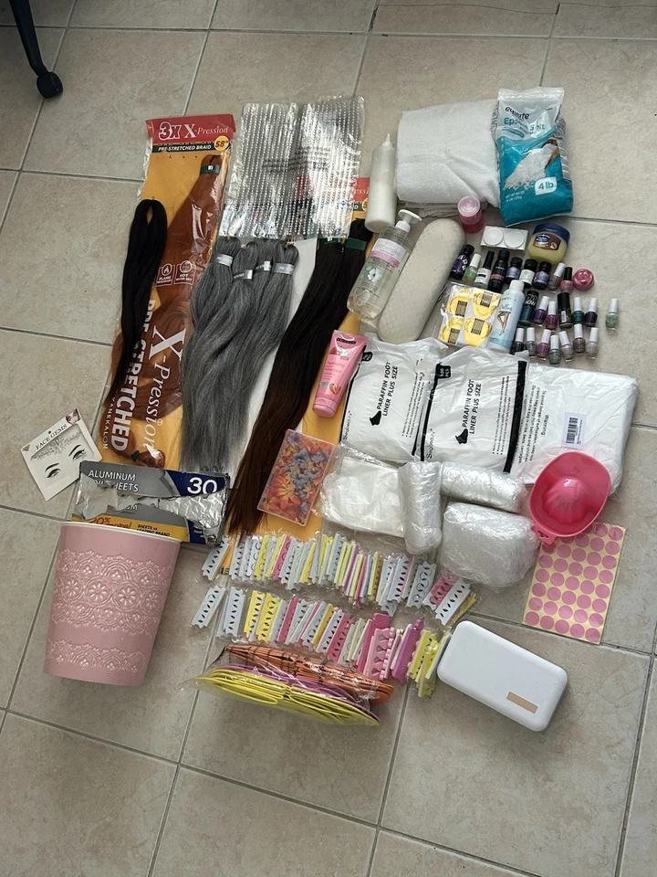 Nail Tips +full Lot +acrylic Powder + Stickers +brush + UV Led Lamp +nail Art - Image 3 of 4