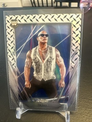 2026 Topps Chrome WWE The Rock #1 Diamond Plate Refractor | eBay