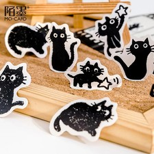 45pcs Kawaii Cat Dog Daily Life Mini Paper Stickers Set Scrapbooking Journal