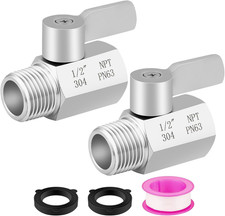 Shower Head Shut off Valve, 1/2" NPT Water Flow Control Valve, 304 Lead-Free Sta