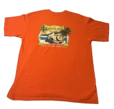Panama Jack Graphic T-Shirt Men's XL Woody Wagon Surfing Orange Cancun Mexico