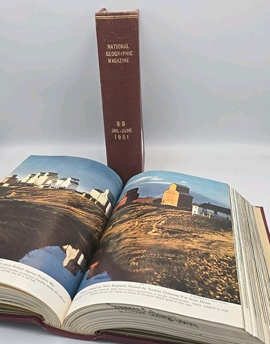 National Geographic Magazine January-December 1951 Vtg Hardcover Vol 99/100 - Picture 5 of 5