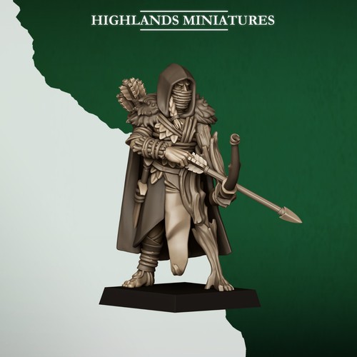 Feral Scouts Elves x10 x20 - Wood Elf Rangers - Highlands Miniatures 28mm 32mm - Bild 4 von 6